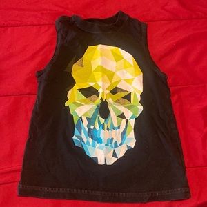 Boys skull muscle shirt